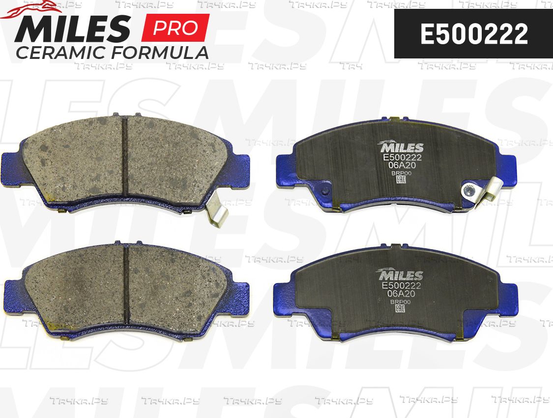 Тормозные колодки Miles (Керамика) передние для Honda Capa 1998-2002. Артикул E500222