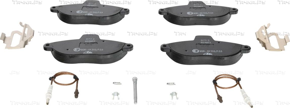 Тормозные колодки ATE передние для Fiat Ulysse I 1997-2002. Артикул 13.0460-3957.2