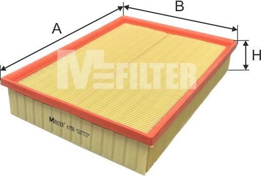 Воздушный фильтр MFilter. Артикул K 759