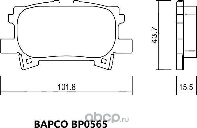 Колодки тормозные дисковые BP0565, (Bapco) Bapco. Артикул BP0565
