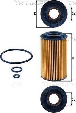 Масляный фильтр Mahle. Артикул OX 153/7D1