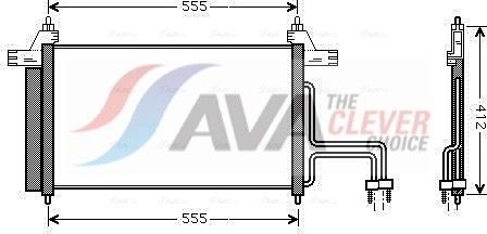 Радиатор кондиционера (конденсатор) AVA (алюминий). Артикул FT5253D