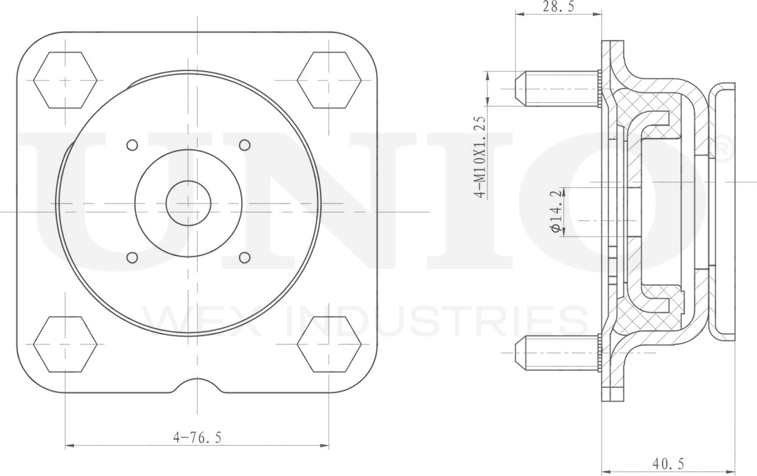 Опора амортизационной стойки (Unio). Артикул RMP-13098