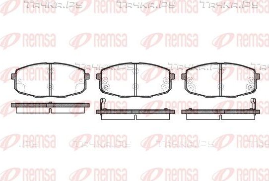 Тормозные колодки Remsa передние для Kia Cerato II 2009-2013. Артикул 1038.02