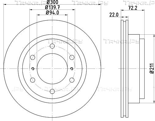 Тормозной диск Nisshinbo. Артикул ND3022K