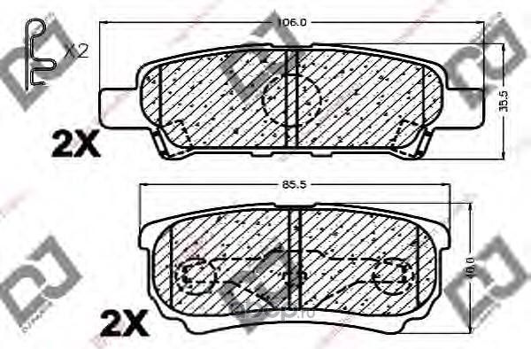 Колодки тормозные (DJ Parts). Артикул BP1153