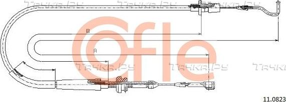 Трос газа Cofle для Volkswagen Jetta I 1978-1984. Артикул 92.11.0823