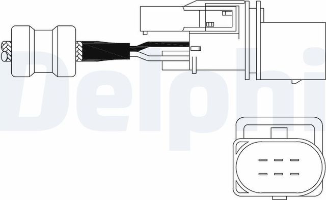 Лямбда-зонд (кислородный датчик) Delphi для Audi TT I (8N) 1998-2006. Артикул ES11014-12B1