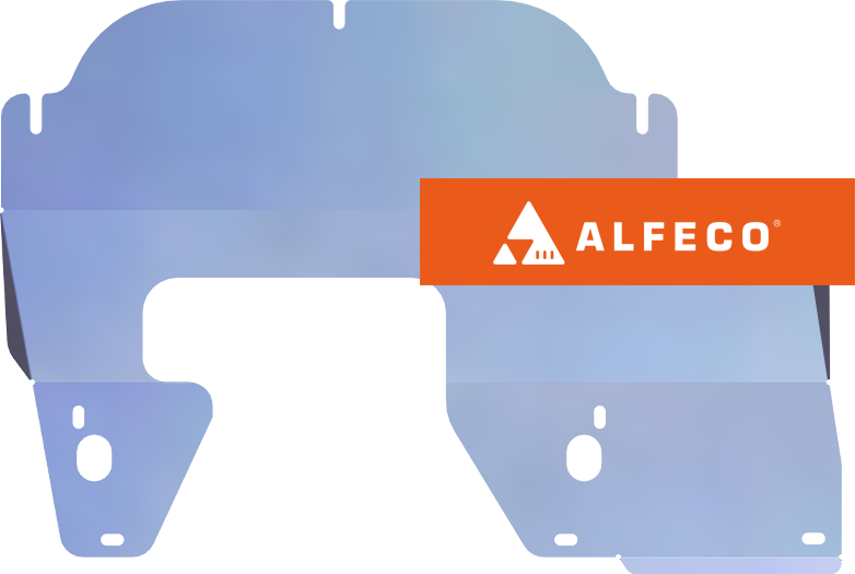 Защита алюминиевая Alfeco (4мм) для рулевой рейки Honda Jade 2015-2018. Артикул ALF.09.61 AL4