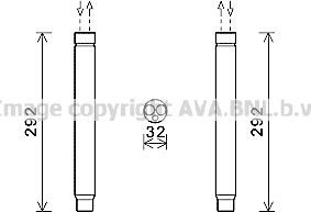 Осушитель кондиционера AVA (алюминий). Артикул BWD445