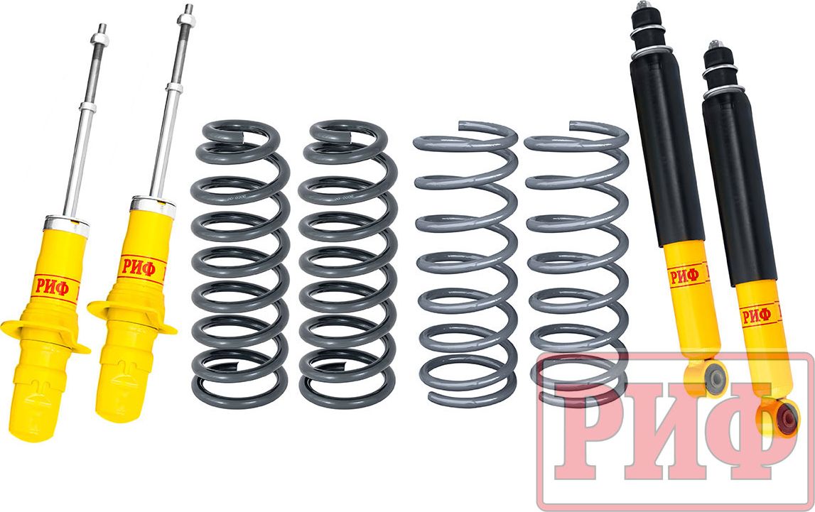 Комплект РИФ усиленной стандартной подвески для SsangYong Rexton III 2012-2017 (мост) +75кг. Артикул RIF-REX2-W-S