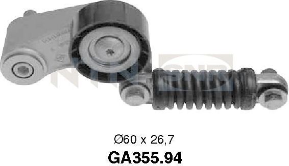 Натяжной ролик (натяжитель) приводного поликлинового ремня NTN / SNR для Volvo S40 I 1996-2000. Артикул GA355.94