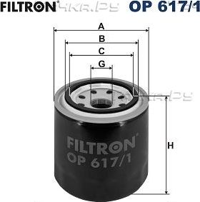 Масляный фильтр Filtron для Kia Sorento II 2012-2026. Артикул OP 617/1