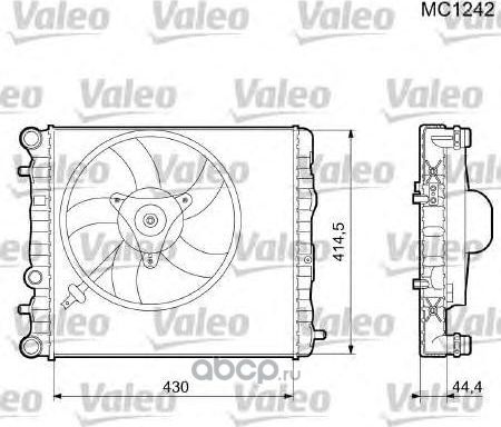 Радиатор охлаждения двигателя Valeo для Skoda Fabia II 2006-2014. Артикул 733062