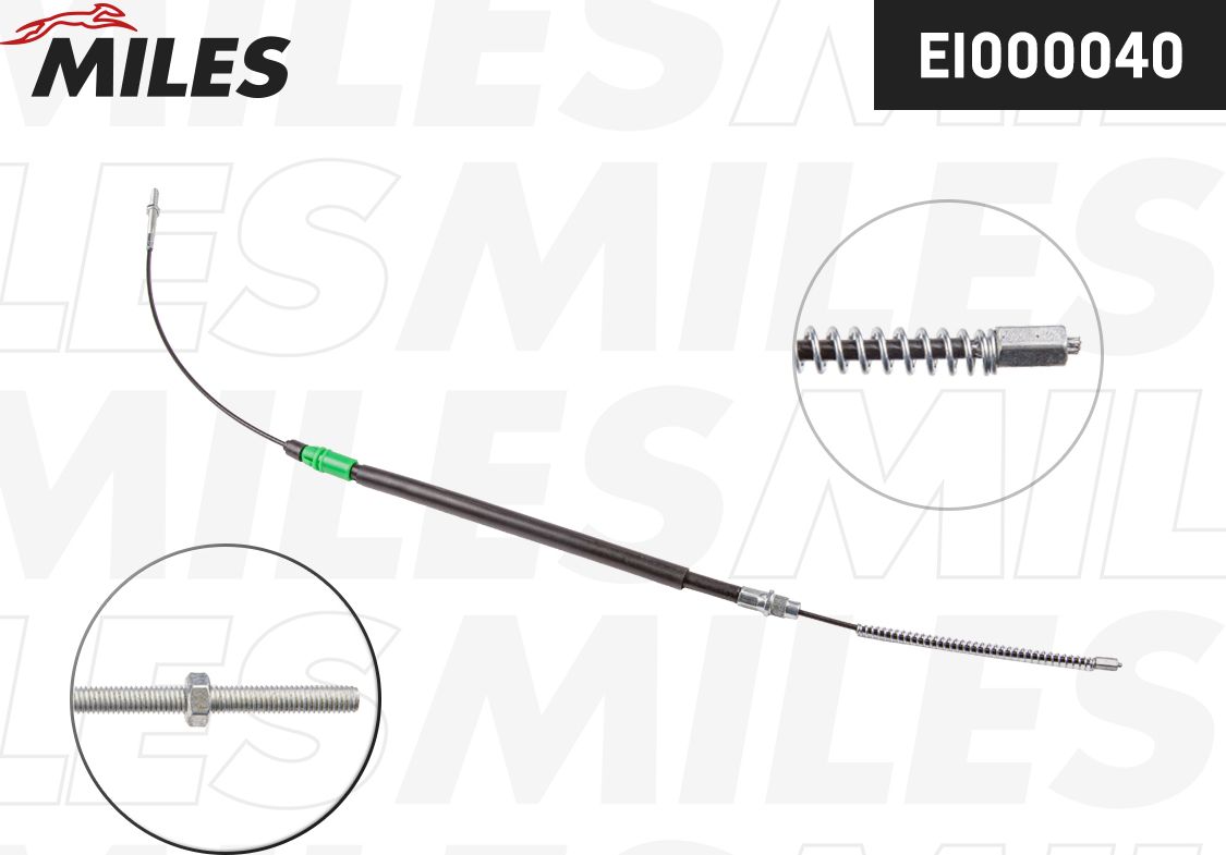 Трос ручника (тросик ручного тормоза) Miles. Артикул EI000040