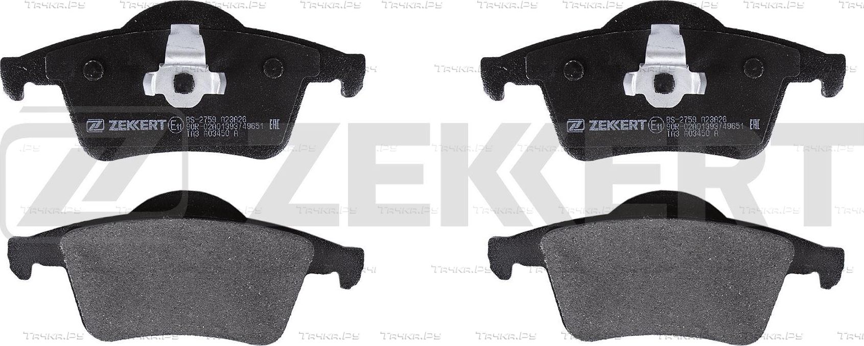 Тормозные колодки Zekkert задние для Volvo V70 I 1996-2000. Артикул BS-2759