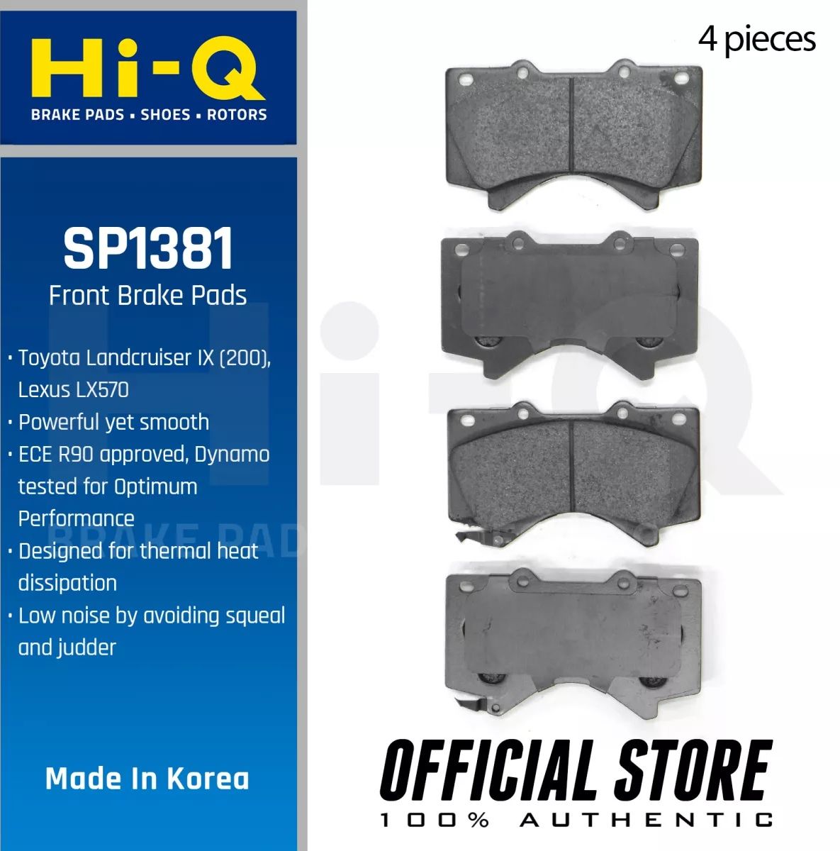 Тормозные колодки Sangsin Hi-Q. Артикул SP1381