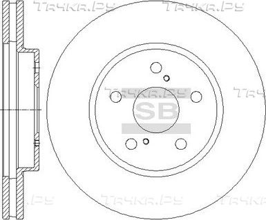 Тормозной диск Sangsin Hi-Q передний для Toyota Avalon III 2005-2012. Артикул SD4064