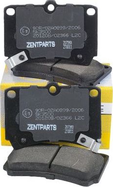 Тормозные колодки Zentparts передние для Mazda MX-3 I 1991-1998. Артикул Z07393