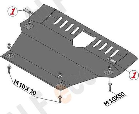 Защита Alfeco для рулевых тяг Land Rover Discovery IV 2009-2016. Артикул ALF.38.08