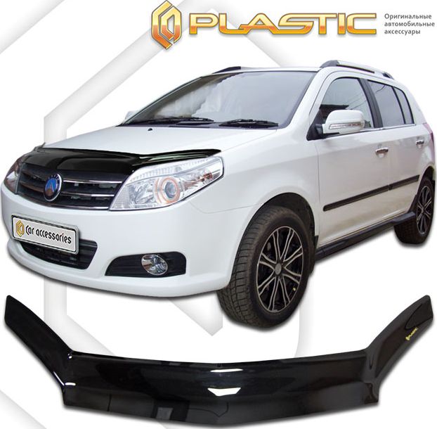 Дефлектор СА Пластик для капота (Classic черный) Geely MK Cross 2010-2016. Артикул 2010010109424
