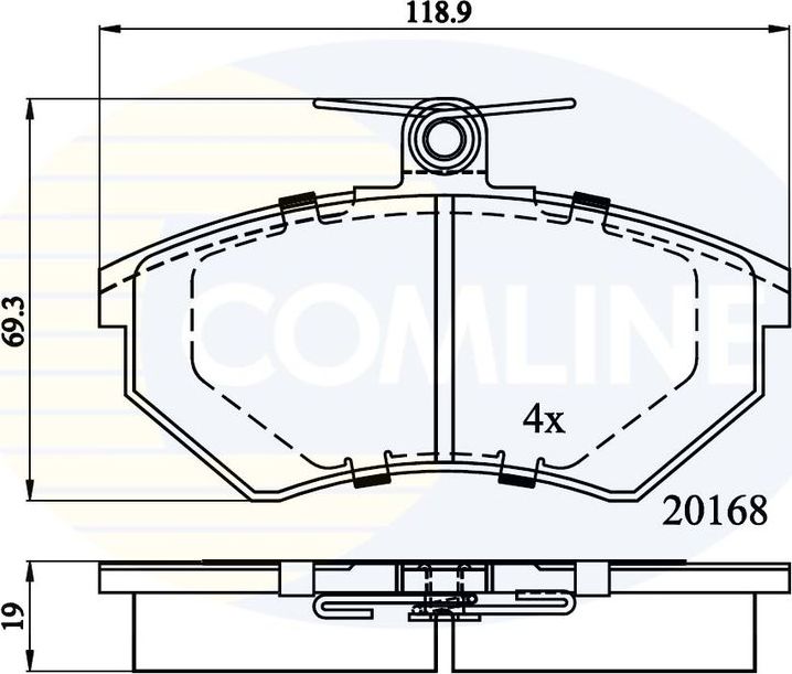 Тормозные колодки Comline Comline. Артикул CBP0511