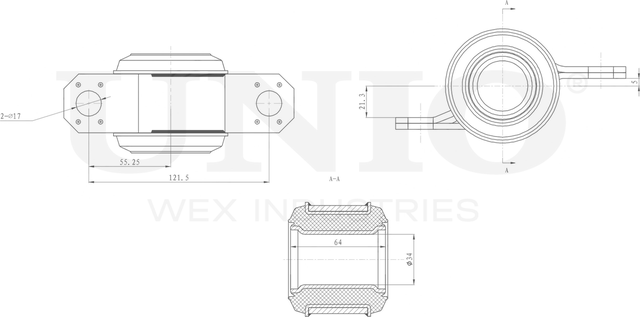 Сайлентблок рычага подвески (Unio). Артикул RMP-20091