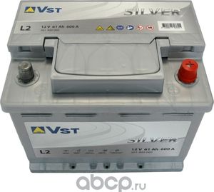 АКБ VST SILVER 6СТ-61.0 A/h L2 (-/+) 12V 600A EN 242x175х190 / 561 400 060 VST. Артикул 561400060