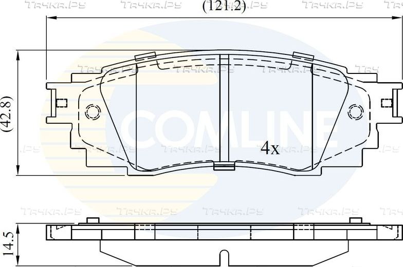 Тормозные колодки Comline задние для Toyota C-HR I 2016-2026. Артикул CBP02430