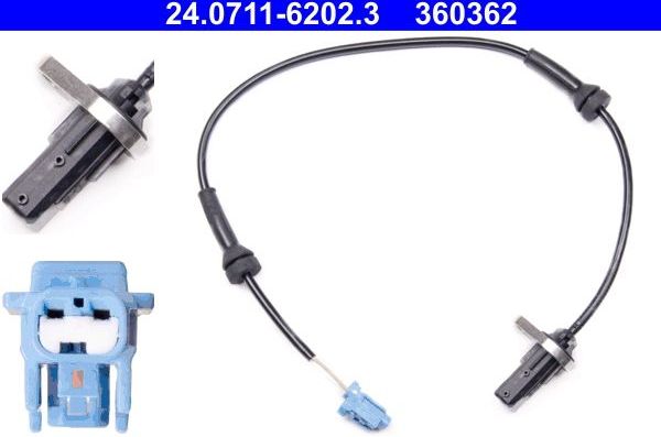 Датчик ABS ATE задний для Nissan Cabstar F24M, F24W 2006-2013. Артикул 24.0711-6202.3