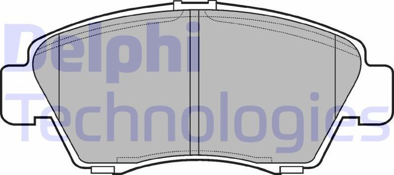 Тормозные колодки Delphi (Low-Metallic). Артикул LP809