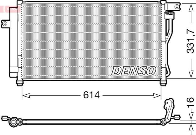 Радиатор кондиционера (конденсатор) Denso. Артикул DCN41009