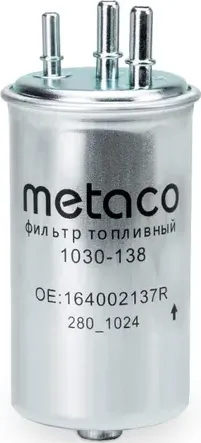 Фильтр топливный RENAULT LOGAN/LOGAN MCV/DUSTER 1.5DCi (Metaco). Артикул 1030138