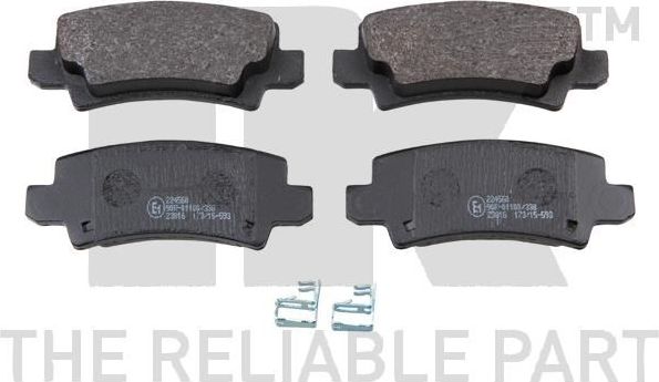 Тормозные колодки NK. Артикул 224560