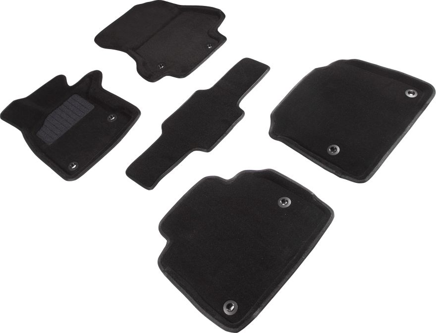 Комплект ковриков Seintex 3D ворсовые для салона Lexus LS500 4WD V 2017-2026 ЧЕРНЫЙ. Артикул 92307