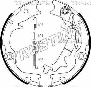 Тормозные колодки (стояночная тормозная система) Trusting задние для Hyundai ix35 I 2010-2015. Артикул 046.231K