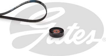 Приводной ремень поликлиновой с роликами (комплект) Gates Micro-V® Kit для Hyundai Getz I 2007-2010. Артикул K074PK833