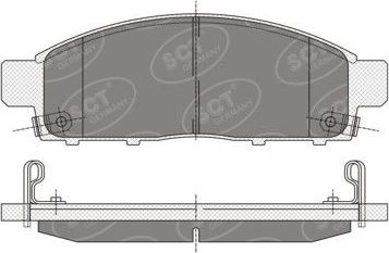 Тормозные колодки SCT-Germany передние для Mitsubishi L200 IV 2005-2015. Артикул SP 333 PR