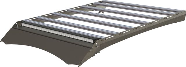 Экспедиционный багажник STC для Mitsubishi L200 IV 2006-2015 со шторкой и дальним светом. Артикул STC-ML200/06-TR1-L1