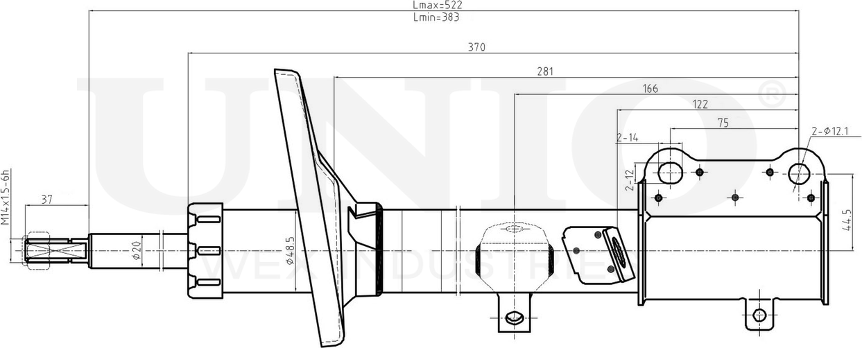 Амортизатор подвески (Unio). Артикул SAB-10066