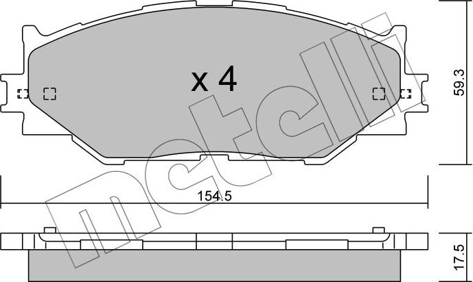 Тормозные колодки Metelli. Артикул 22-0760-0