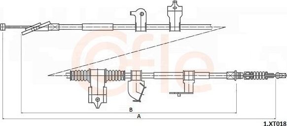 Тормозной шланг Cofle задний левый для Geely Emgrand X7 I 2012-2026. Артикул 92.1.XT018