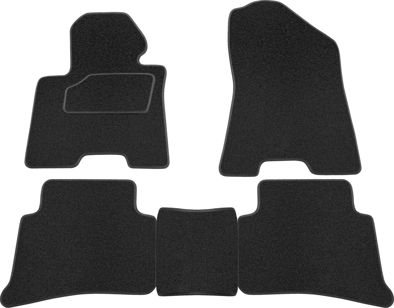 Коврики Rezkon ворсовые на резиновой основе для салона Hyundai Tucson III 2015-2026. Артикул 2520060200