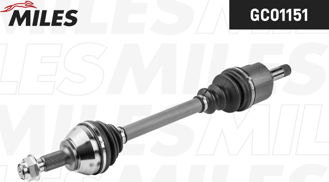 Полуось (привод в сборе, приводной вал) Miles передняя левая для Peugeot Boxer II (230) 1994-2002. Артикул GC01151