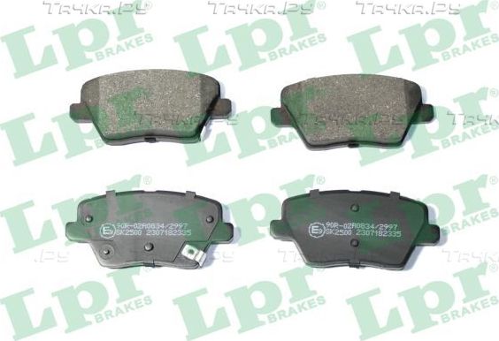 Тормозные колодки LPR для Hyundai i30 III 2016-2026. Артикул 05P2335