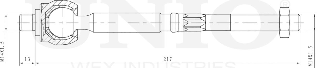 Тяга рулевая (Unio). Артикул SSP-30083