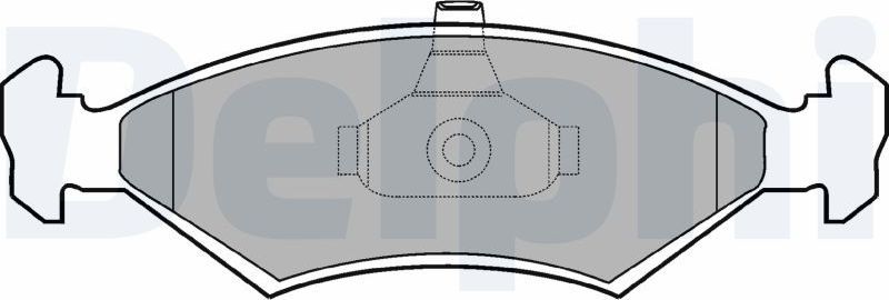 Тормозные колодки Delphi (Low-Metallic). Артикул LP1604