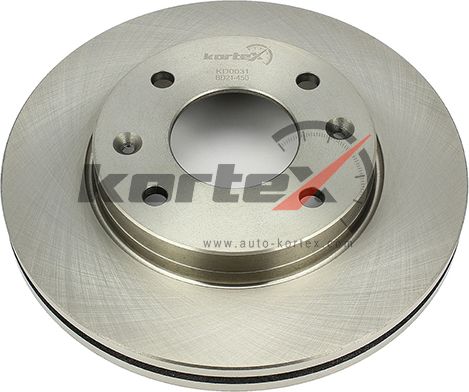 Диск тормозной HYUNDAI ELANTRA -06 перед.вент.(d=257mm) (Kortex). Артикул KD0031