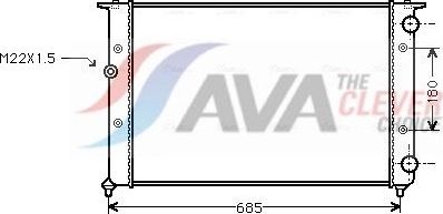 Радиатор охлаждения двигателя AVA для SEAT Inca I 1995-2003. Артикул VNA2116