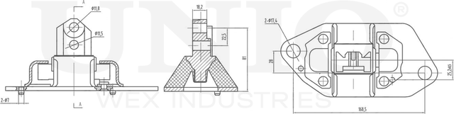 Опора двигателя (Unio). Артикул RMP-15133